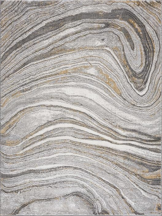 Fjord Living Room, Bedroom Area Rug - Marble Abstract Swirl Ombre - Contemporary Modern Minimalis... | Amazon (US)