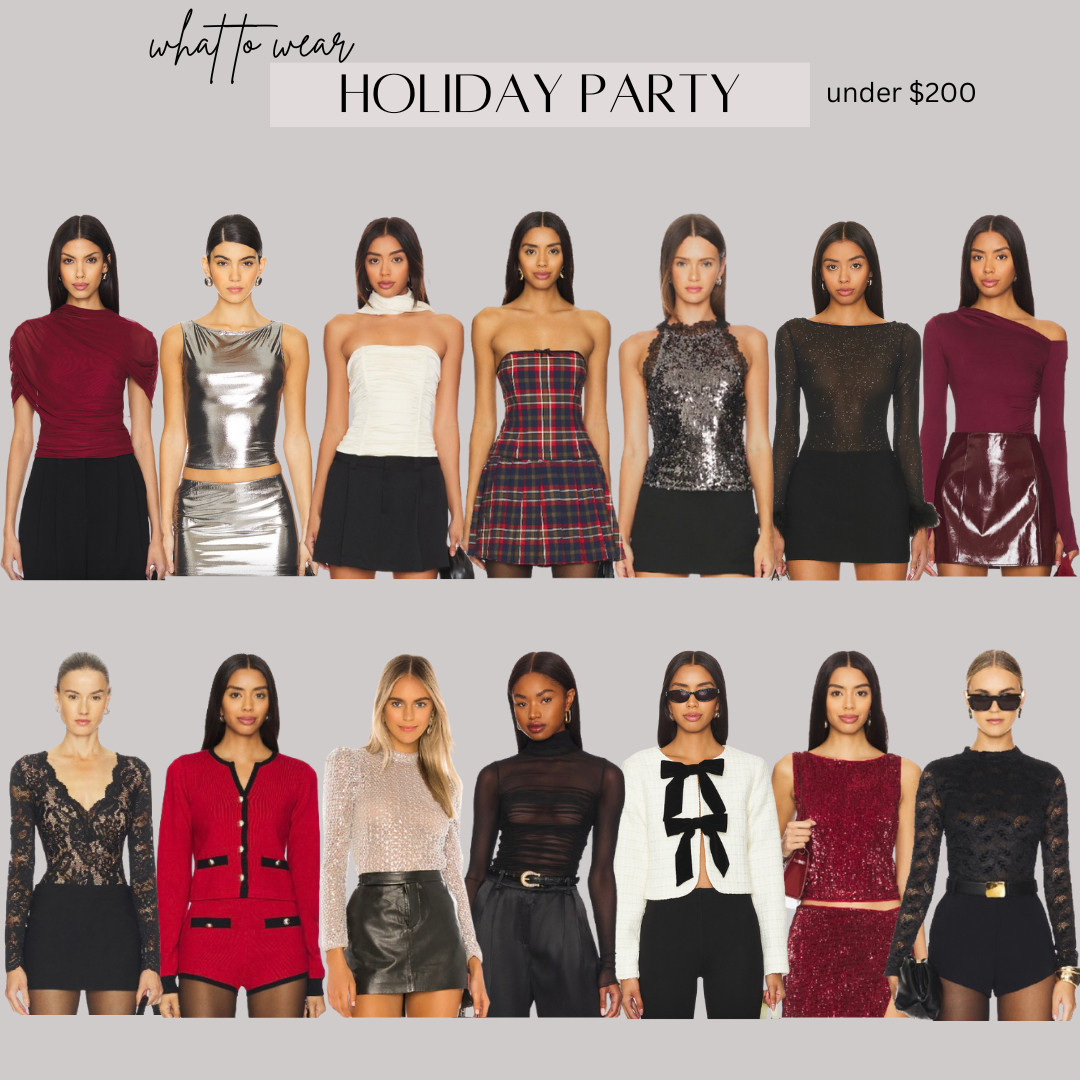 Holiday Party Tops under $200: Holiday Party season is  here! Rounded up a selection of tops perfect for festive occasions


ootd style fashion, women’s winter outfit, holiday party top, Christmas party, red top, holiday office party, revolve top, going out look, December night out, sequin top, silver top 

 

#LTKootd #LTKU