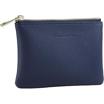 Chelmon Vegan Leather Coin Purse Pouch Change Purse With Zipper For Men Women | Amazon (US)