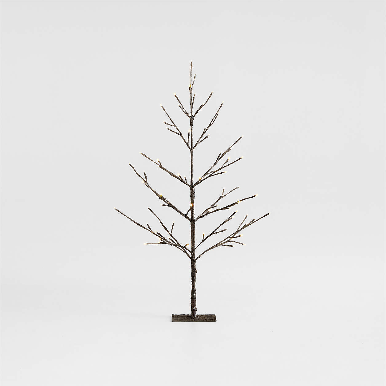 Faux LED Birch Tree Pewter 3' + Reviews | Crate & Barrel | Crate & Barrel