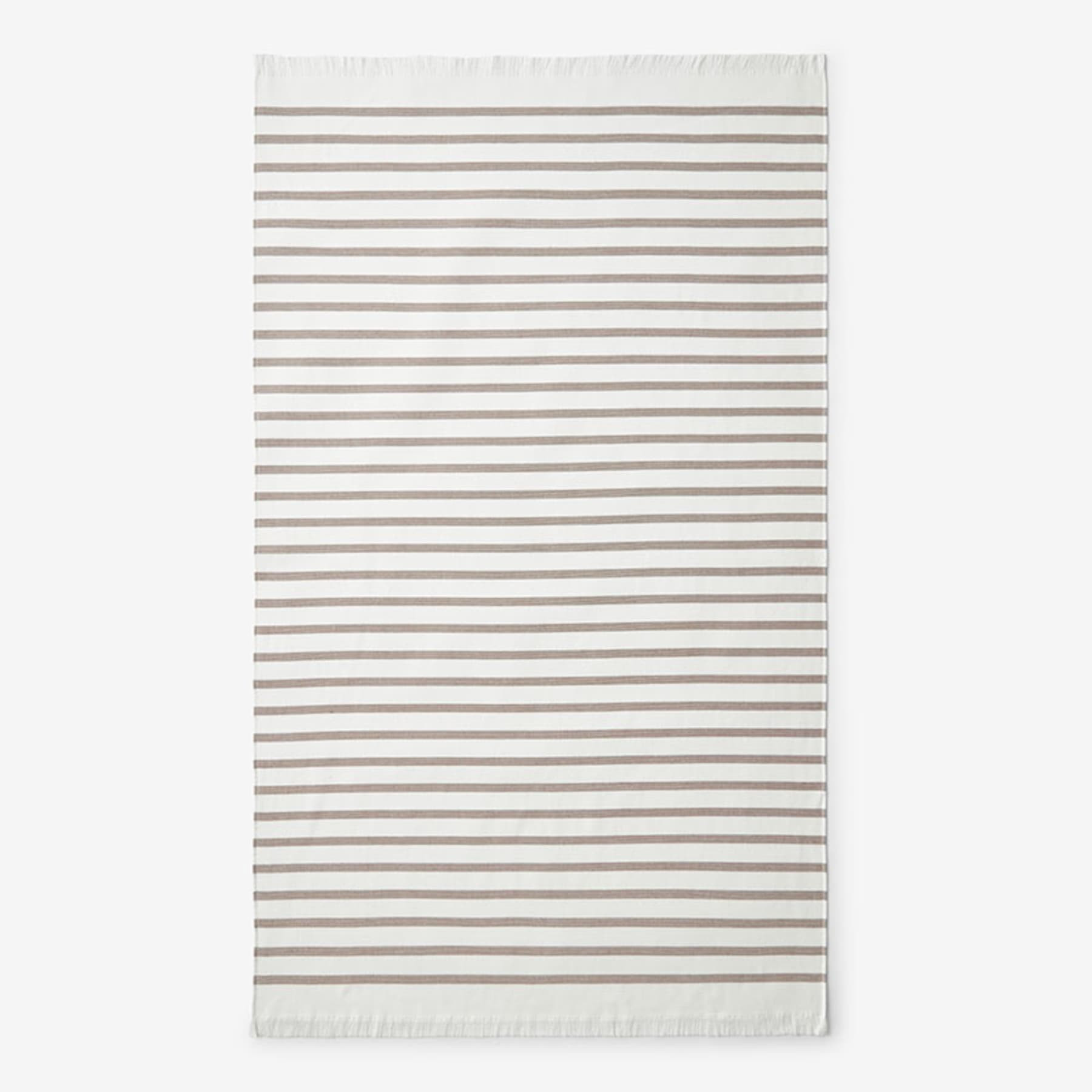 Hammam Cotton Beach Towel - Taupe Stripe | The Company Store