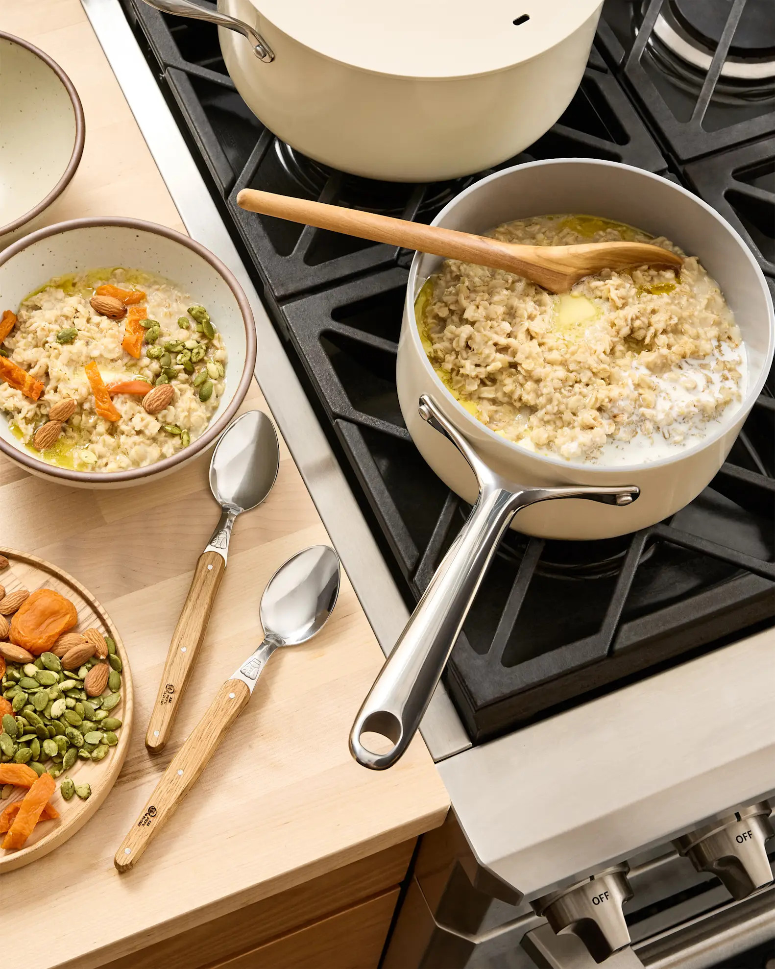Ceramic Nonstick 7pc Cookware Set	 in Ivory | Quince
