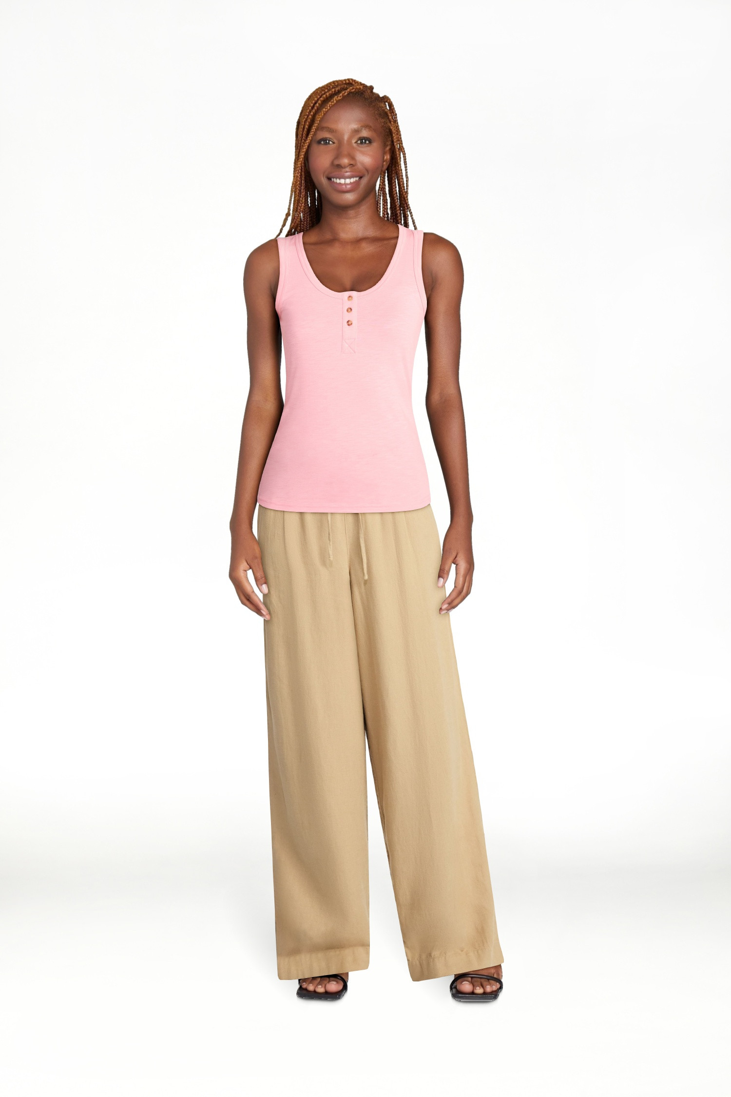 Time and Tru Women’s Slub Henley Tank Top, sizes XS-XXXL | Walmart (US)