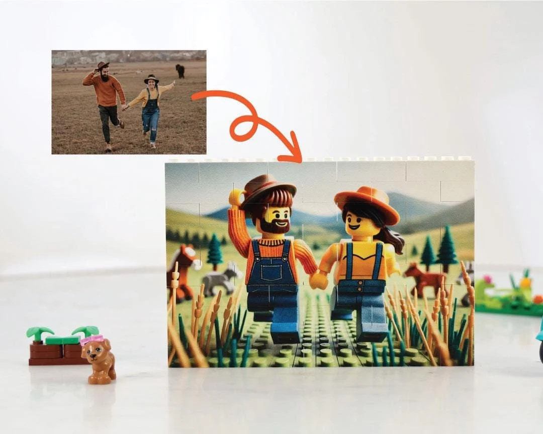 Custom Brick Photo Puzzle - Turn Your Memories Into a Mini-figure Style Keepsake - Funny Photo Gi... | Etsy (US)