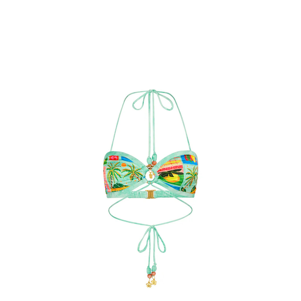 Strappy Ring Tie Crop Top - Ocean Honey | Kulani Kinis US