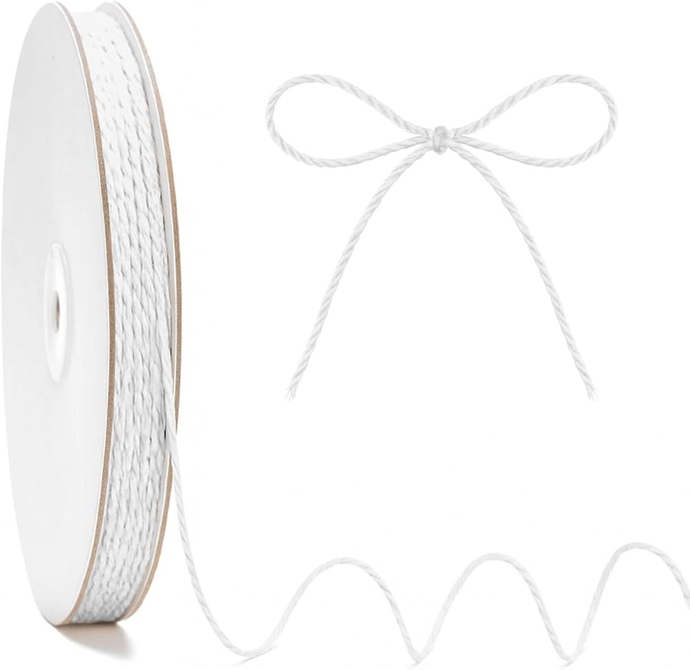 KINGLAKE White String Cotton Twine - 2mm White Butchers Cotton Bakers Twine String 328 Feet for C... | Amazon (US)