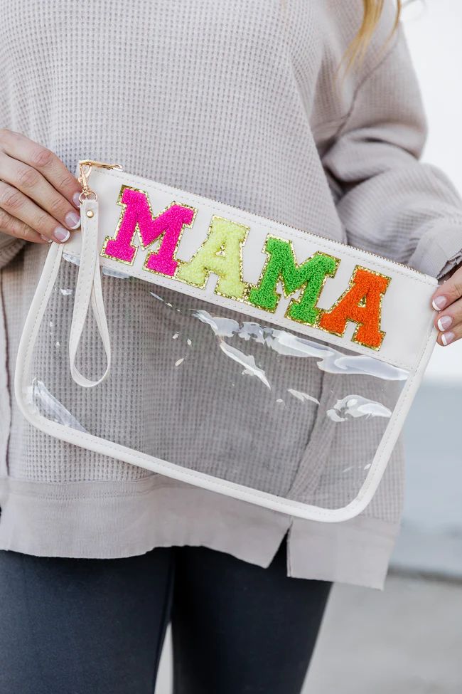 MAMA Small Clear Pouch FINAL SALE | Pink Lily