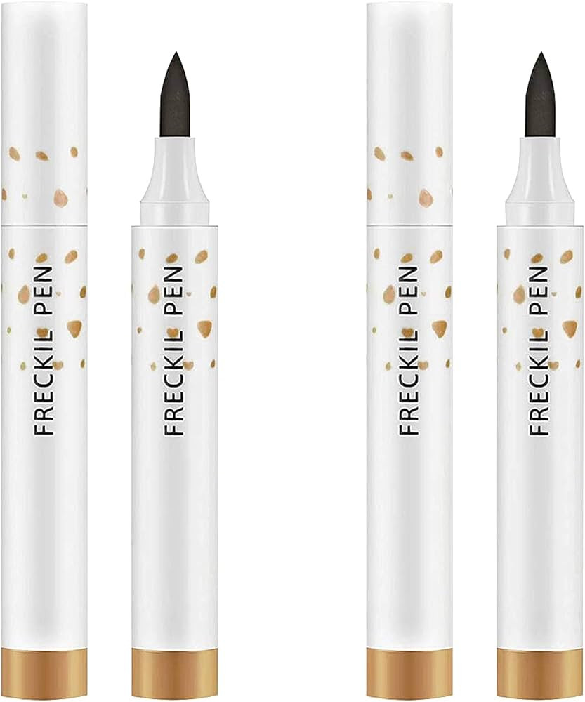 2 Pcs Freckle Pen Set, Natural Lifelike Fake Freckles Makeup Pen Magic Brown Color Freckles Makeu... | Amazon (US)
