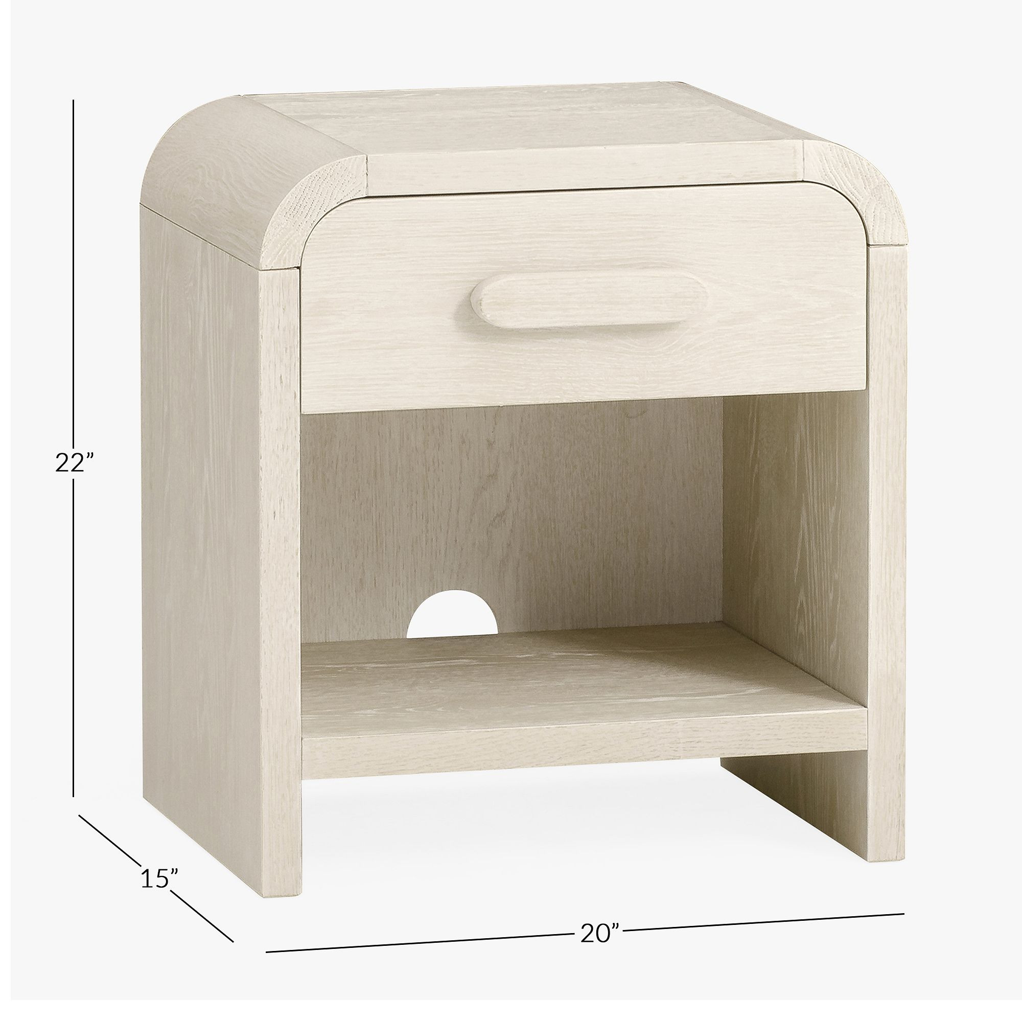 Clio Rounded Nightstand (20") | Pottery Barn Teen