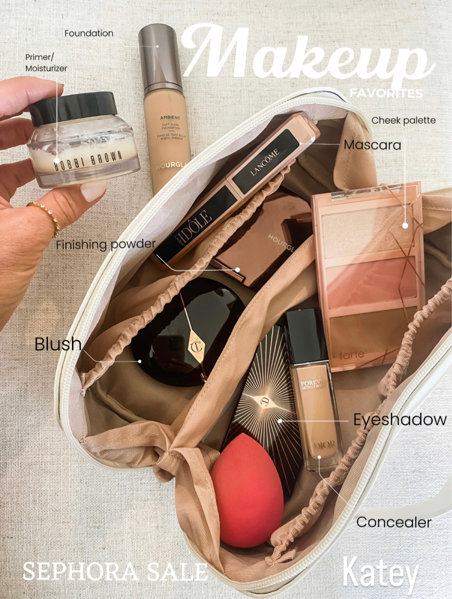 My top favorite make-up items. I use these daily. 
All part of the @sephora S A L E

Blush color: pillow talk
Finishing powder - radiant light
Concealer - 1.5 N
Foundation - 7.5

#LTKbeauty #LTKunder50 #LTKsalealert