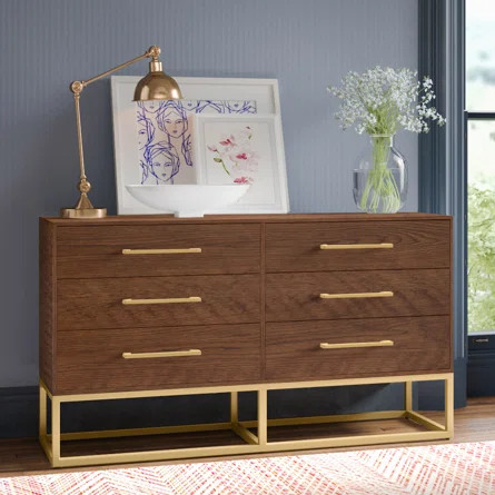 Estelle 6 Drawer 56'' W Dresser | Wayfair North America