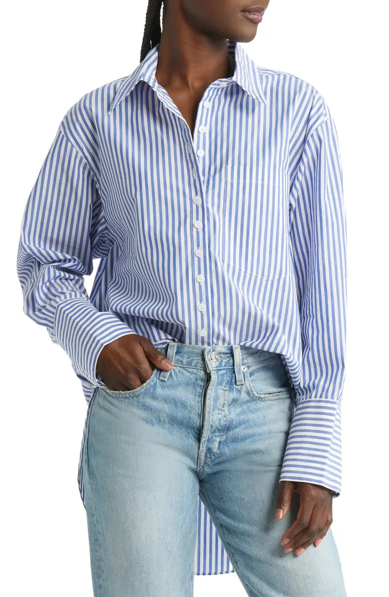Stripe Cotton Button-Up Shirt | Nordstrom