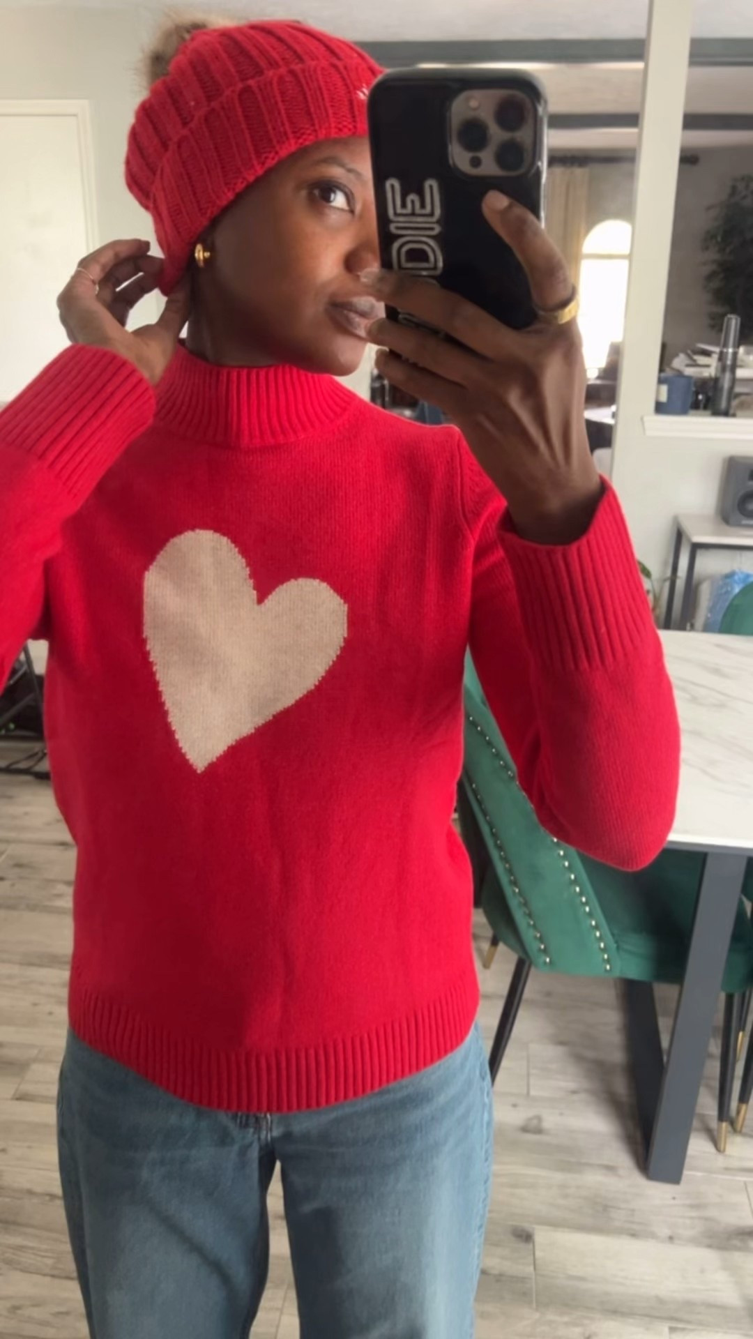 Red heart sweater for Valentine’s Day festivities! I’m wearing a small  

#LTKValentine