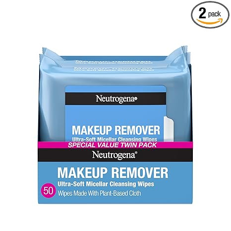 Neutrogena Makeup Remover Wipes Micellar Alcohol-Free Face Towelettes Remove Waterproof Mascara &... | Amazon (US)