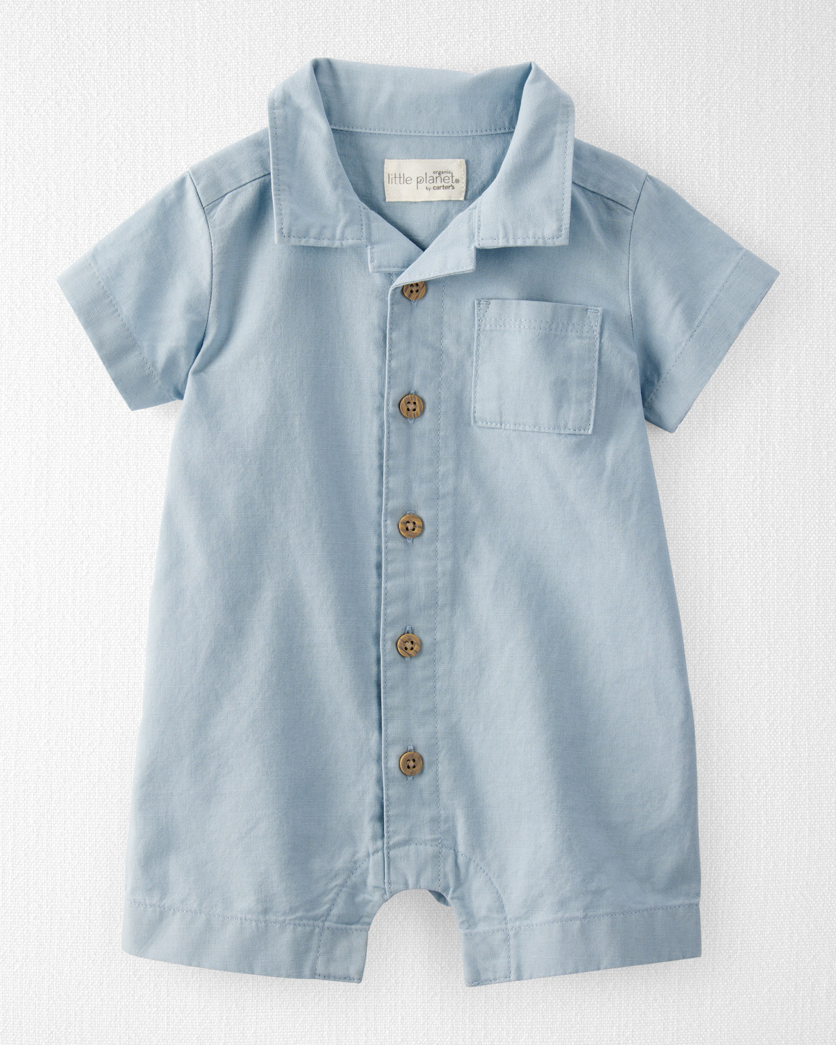 Baby Linen Romper Made with Organic Cotton - Little Planet | Carter's | Carter's Inc