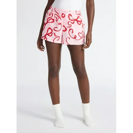 Joyspun Women s Flannel Pajama Boxer Shorts 3 Inseam Sizes XS-3X | Walmart (US)