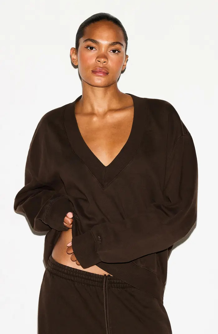 V-Neck Fleece Pullover | Nordstrom