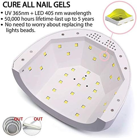 UV LED Nail Lamp, SUNUV Gel Nail Light for Nail Polish 48W UV Dryer with 3 Timers SUNone | Amazon (US)