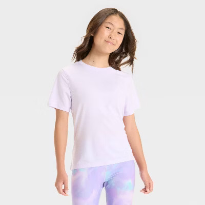 Girls' Short Sleeve T-Shirt - All In Motion™ Lilac Purple | Target