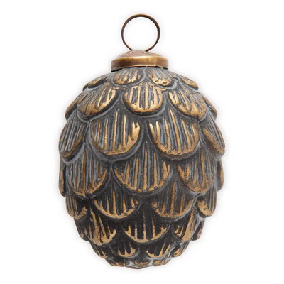 tagltd Pinecone Glass Ornament Decor Decoration Hanging Ornament Christmas Xmas Holiday Christmas Tree Home Decor | Target