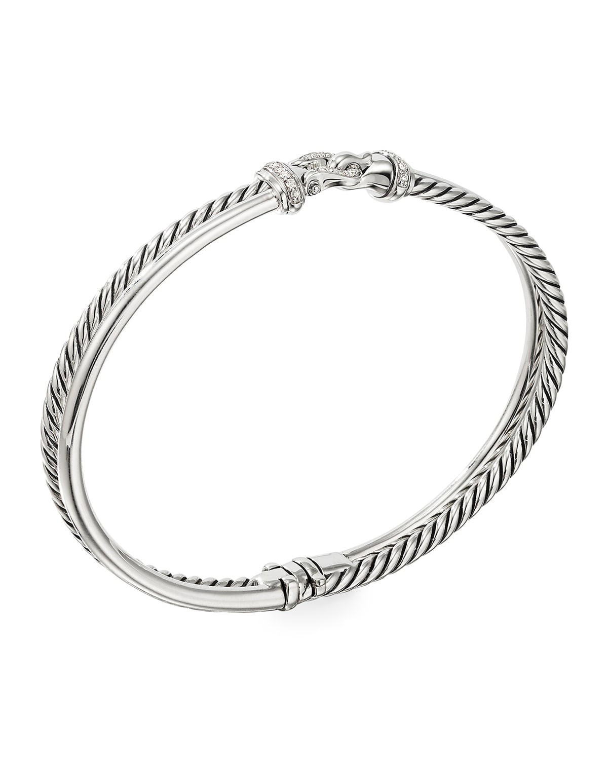 2-Row Buckle Bracelet with Diamonds | Neiman Marcus