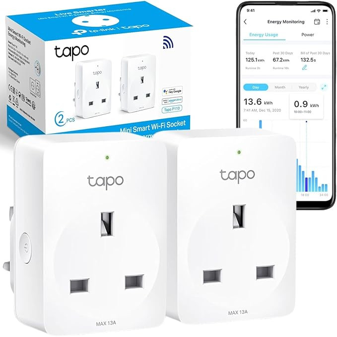 Tapo Smart Plug with Energy Monitoring, works with Alexa and Google Home,Wi-Fi Alexa Smart Plug, ... | Amazon (UK)