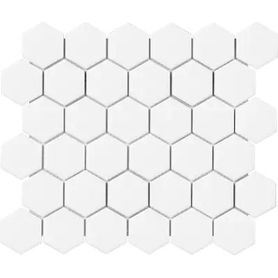Satori Hudson Brilliant White Matte 11-in x 12-in Matte Porcelain Hexagon Wall Tile | Lowe's
