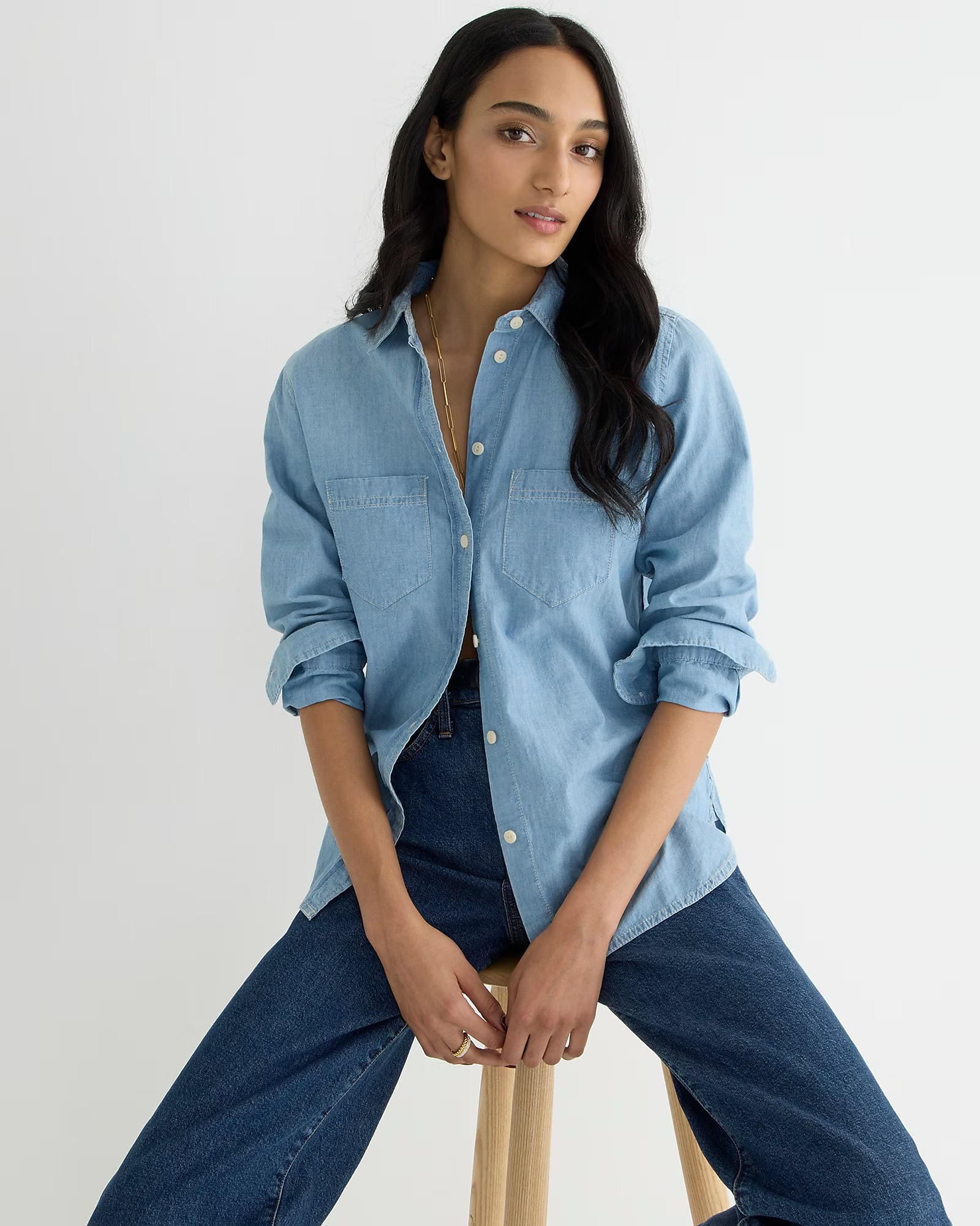 Classic-fit chambray shirt | J. Crew US