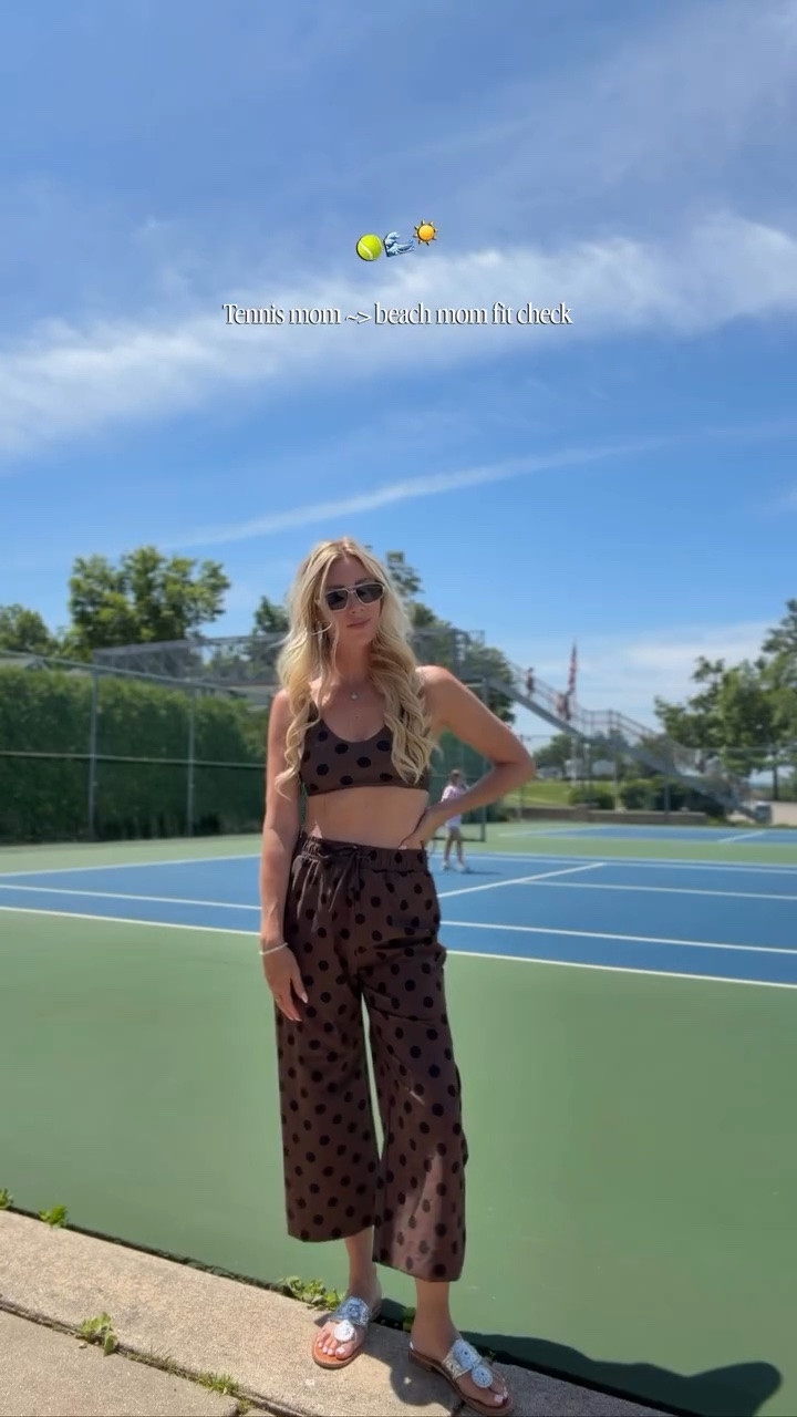 What I wore to transition from tennis mom ~> beach mom (lakehouse edition) 🎾🌊☀️