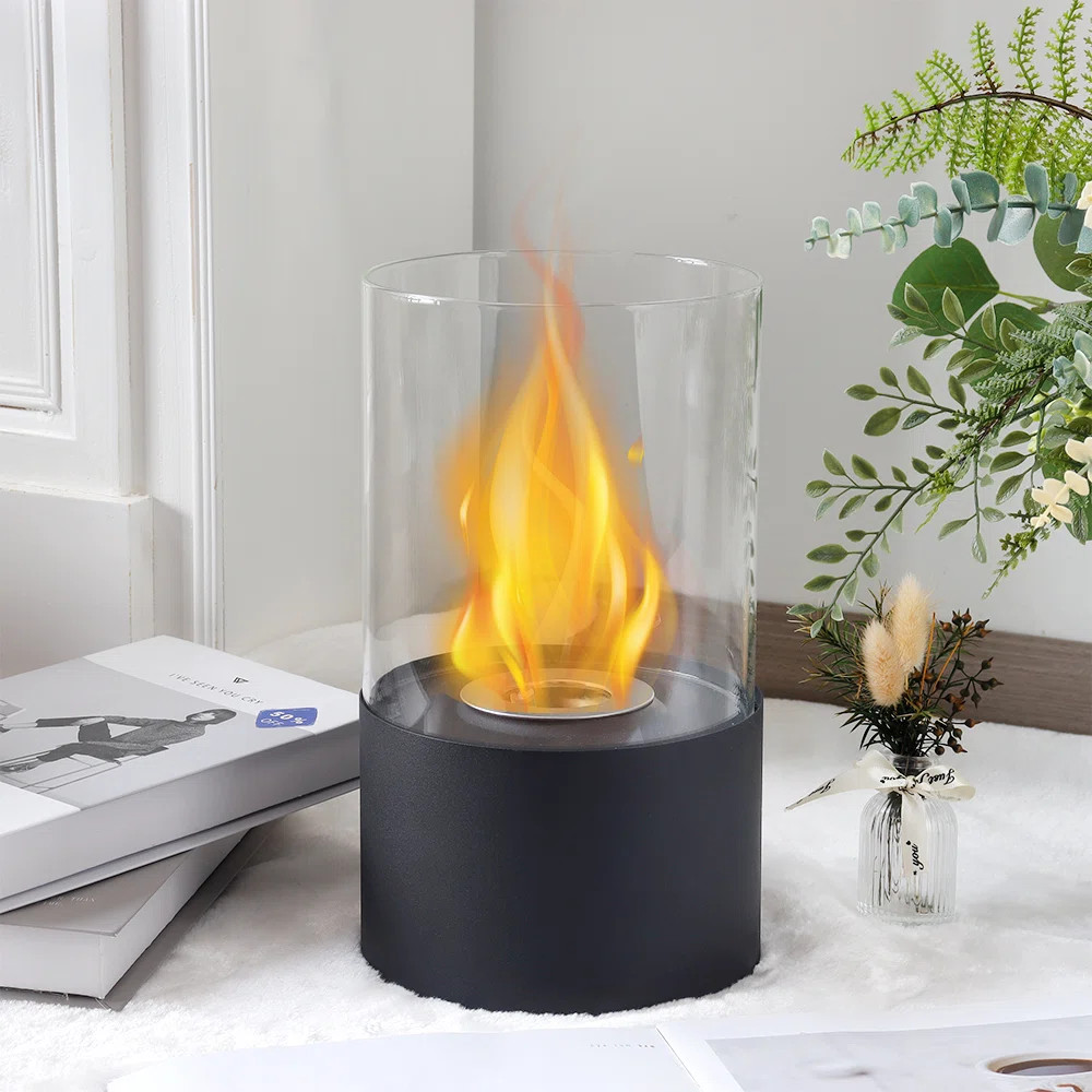 Metal Bio-Ethanol Outdoor Tabletop Fireplace with Flame Guard | Wayfair North America