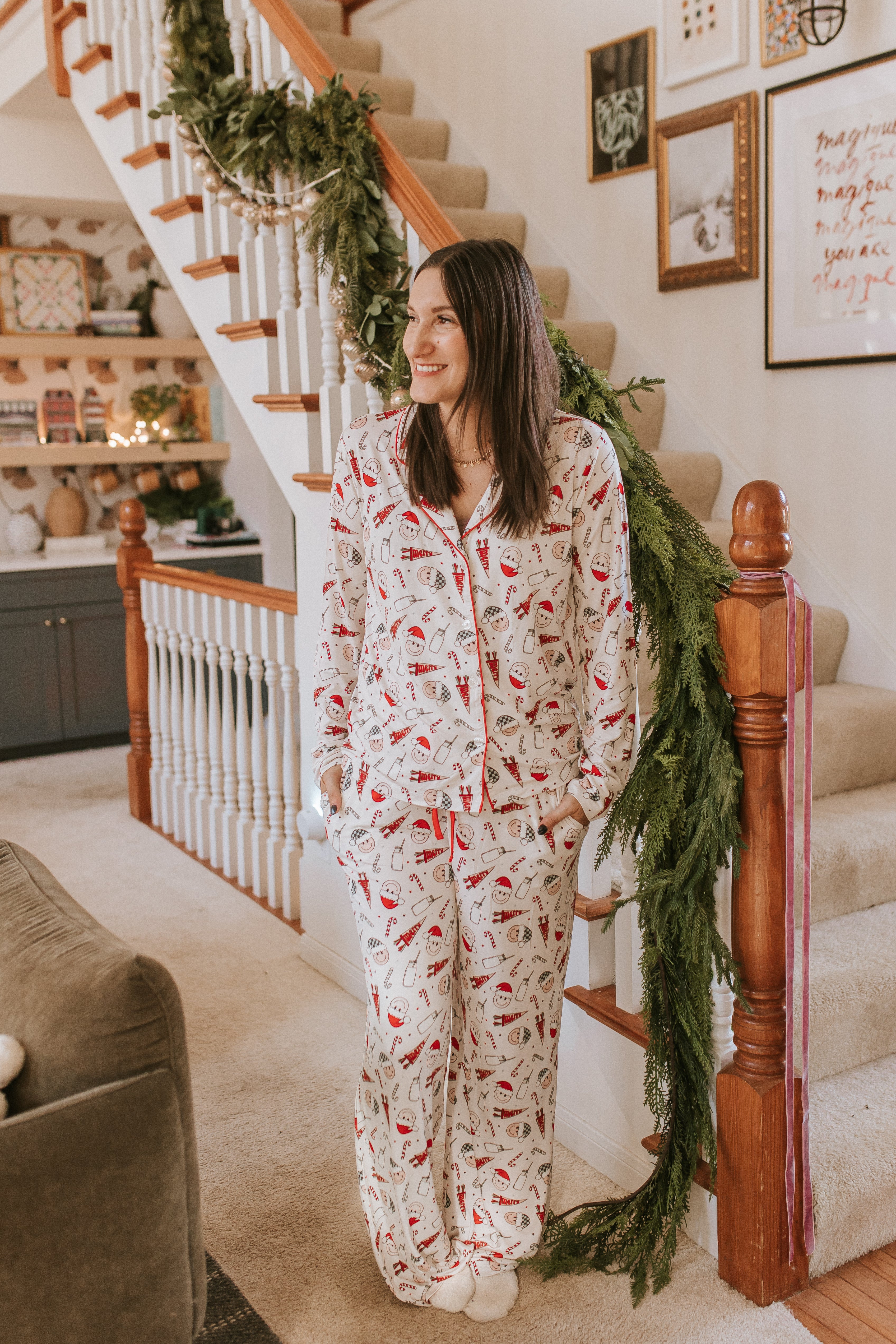 Smiley Santa Women's Set Jammers x Karrie Locher | In My Jammers