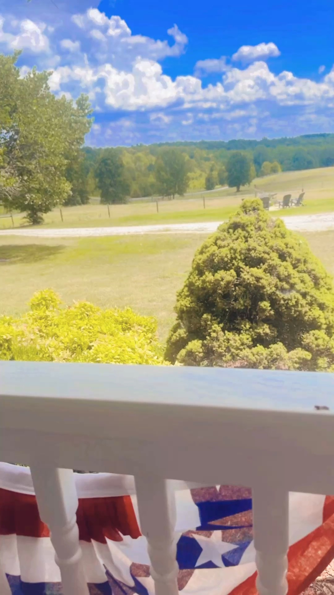 d i r t   t u r n s  t o  g o l d  🌼🇺🇸🌾🌳☀️🐓💐🪴👩‍🌾

Both babies 👶🏼👶🏼 napping 💤 and this front porch view 🌾 of the farm 🇺🇸🌳 - I will never ever get over this beautiful land 🌼 and pure gift from God!!! ✨