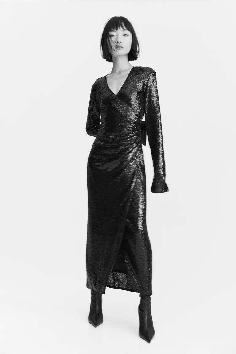 Sequined Dress - Black - Ladies | H&M US | H&M (US + CA)