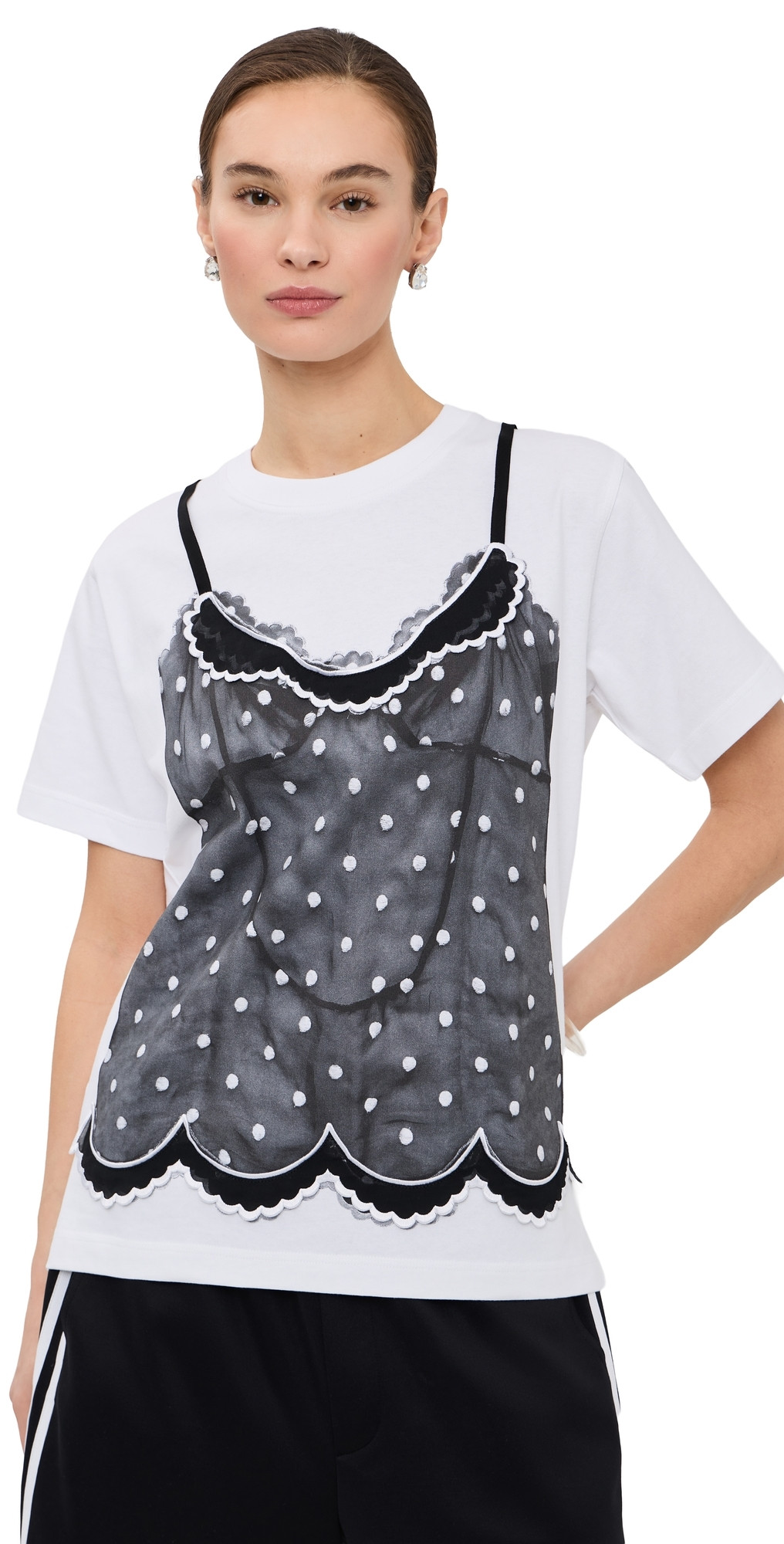 Marc Jacobs Trompe L'Oeil Cami Tee White Multi S | Shopbop