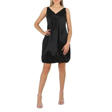 Burberry Black Satin Duchess Bubble Hem Leonor Dress Brand Size 2 (US Size 0) | Walmart (US)