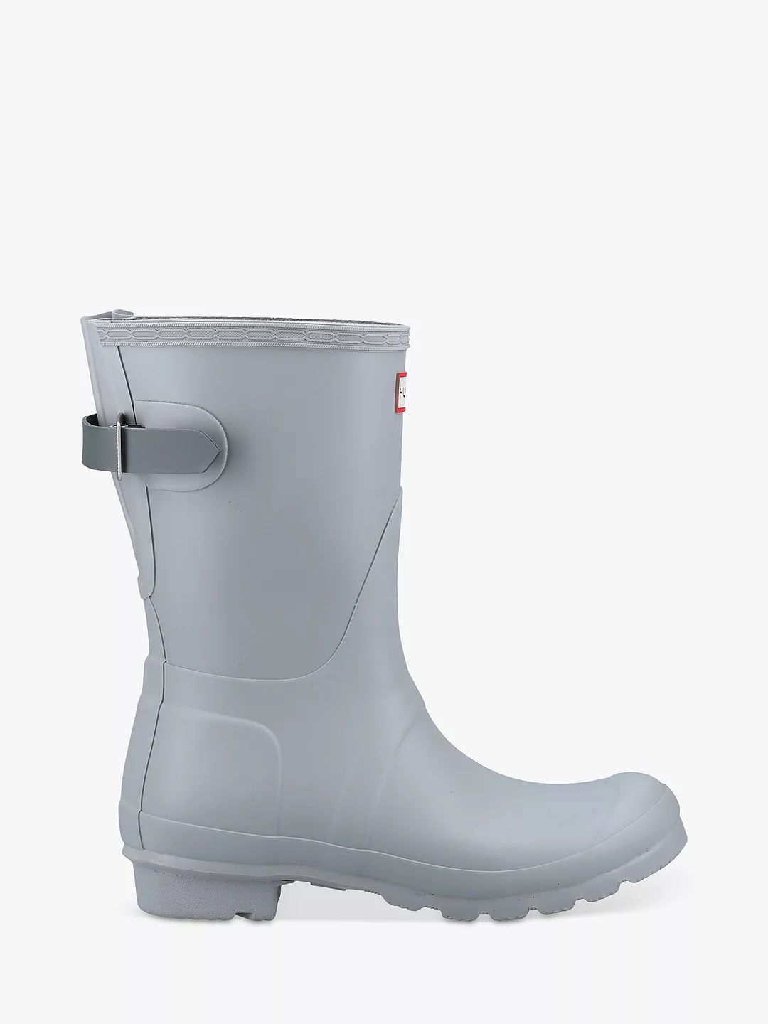 Hunter Short Adjustable Back Wellington Boots, Ice Grey | John Lewis (UK)