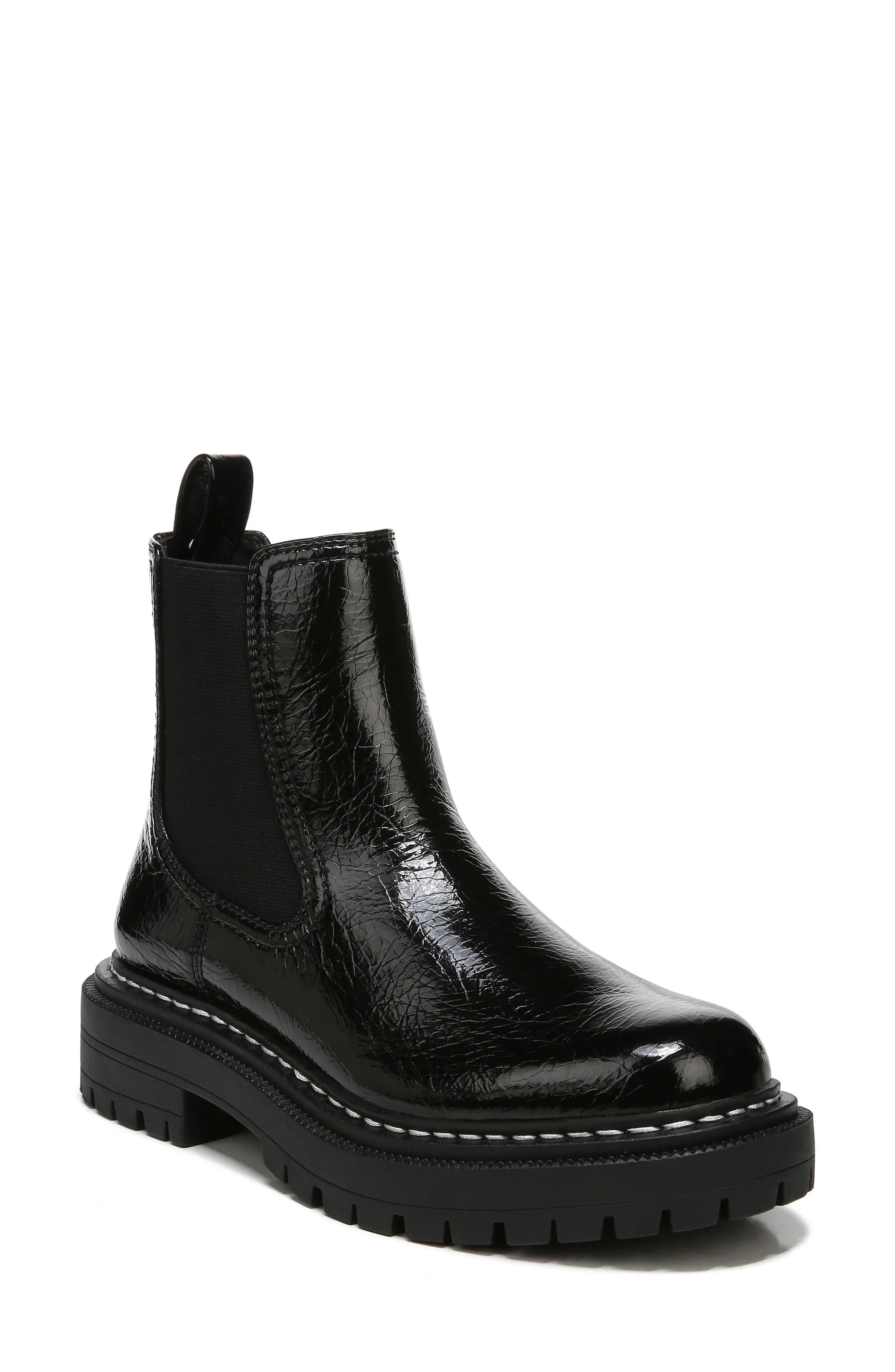 Circus by Sam Edelman Effie Chelsea Boot, Size 9 in Black Patent Faux Leather at Nordstrom | Nordstrom