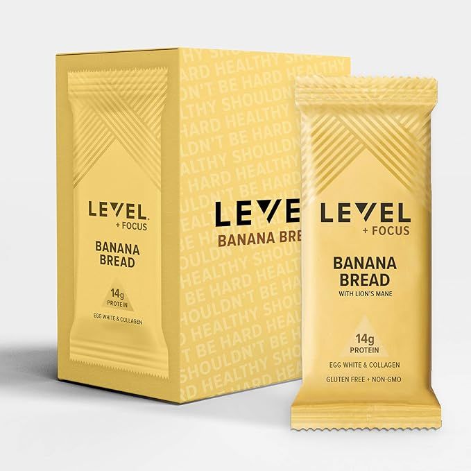 Level Foods - 6 Banana Bread 14g Pure Protein Bars, High Protein, Nutritious Low Carb Snacks, Hea... | Amazon (US)