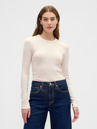 Ribbed Crewneck T-Shirt | Gap Factory