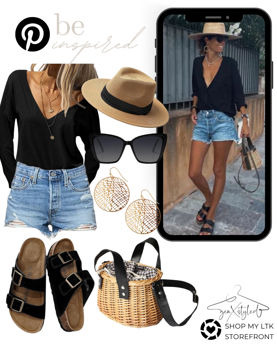 This easy summer outfit, denim shorts, a breezy black top, and comfy sandals is your go-to for effortless style! Save up to 30% off on denim short! #SummerInspo #UGC #ugccreator #genXstyled #AmazonFinds #CasualChic #ShopTheLook #LTKsummer 

 #LTKSummerEdit #LTKSaleAlert #LTKStyleTip