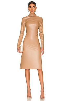Bardot Harley Vegan Leather Dress in Tan from Revolve.com | Revolve Clothing (Global)