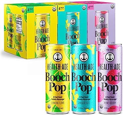 Health-Ade Booch Pop Healthy Soda for Gut Health, Made with Kombucha, Calcium, and Magnesium, 12 ... | Amazon (US)