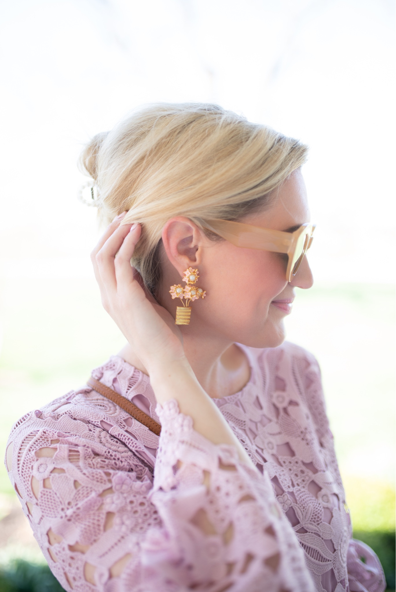 The Broke Brooke for Lisi Lerch coming Thursday April 13th! #flowerearrings #dresses #applique #weddingguestdresses 