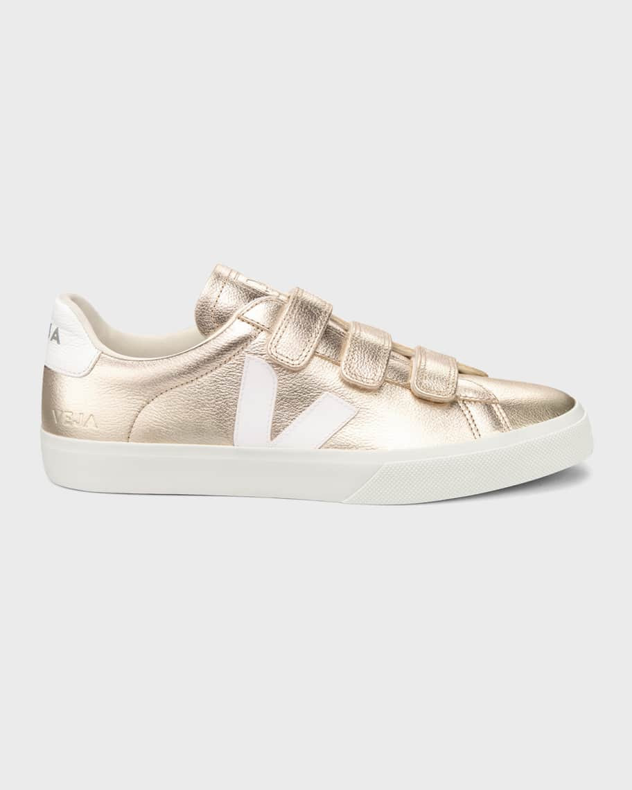 VEJA Recife Metallic Grip-Trio Court Sneakers | Neiman Marcus