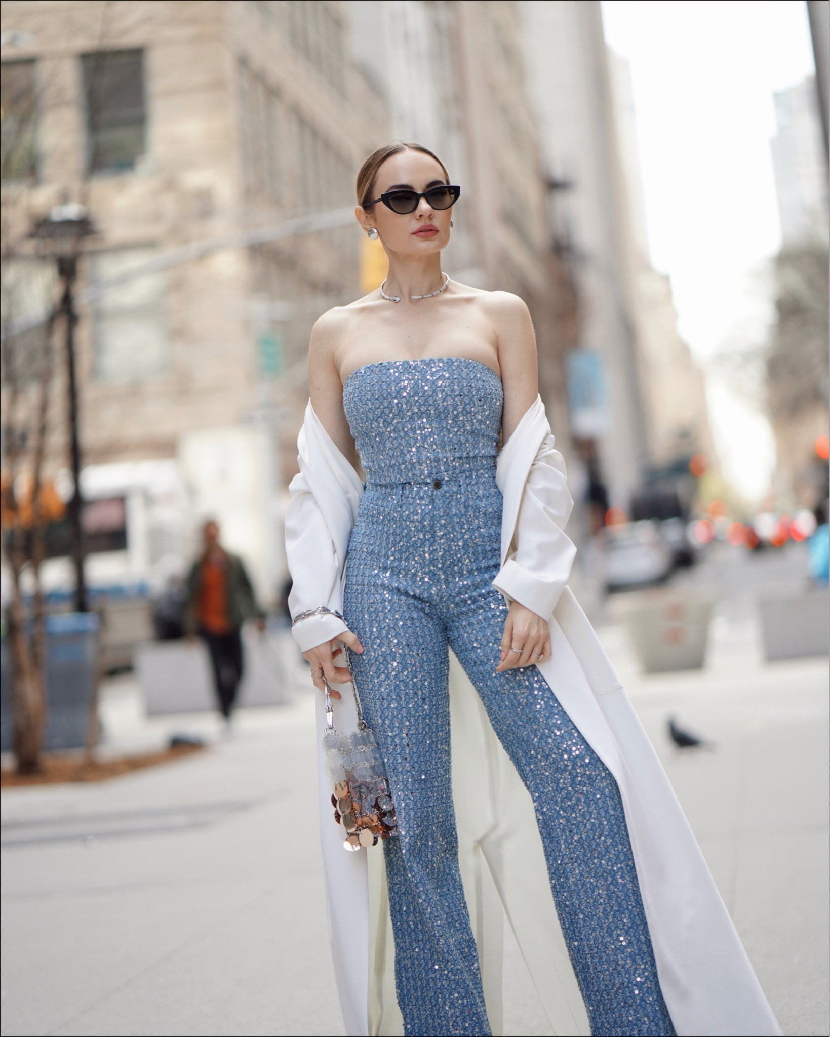 Blue sequin two piece set: sequin crop top and blue sequin pants 

#LTKstyletip #LTKFind #LTKSeasonal