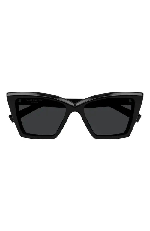 Saint Laurent 54mm Cat Eye Sunglasses in Black at Nordstrom | Nordstrom
