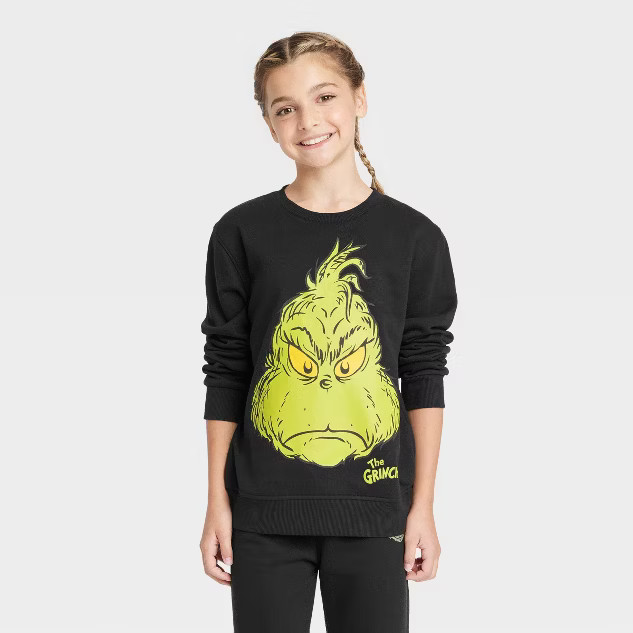 Kids' The Grinch Sweatshirt - Black | Target