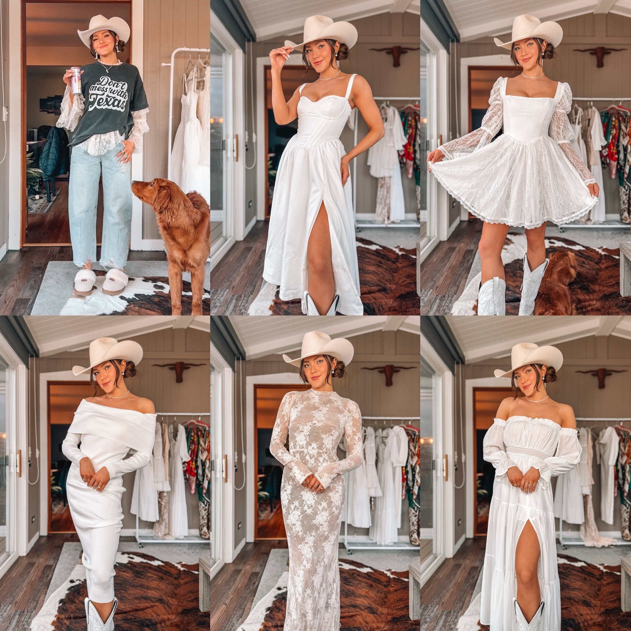 Exact tee: Fleastyle “Don’t Mess with Texas” Tee
Exact Short Dress: House of CB “Sancia” Dress
Hat with Accessories: Fleastyle Hat Bar
Hat with Dresses: American Hat Co

#LTKWedding #LTKFindsUnder50 #LTKStyleTip