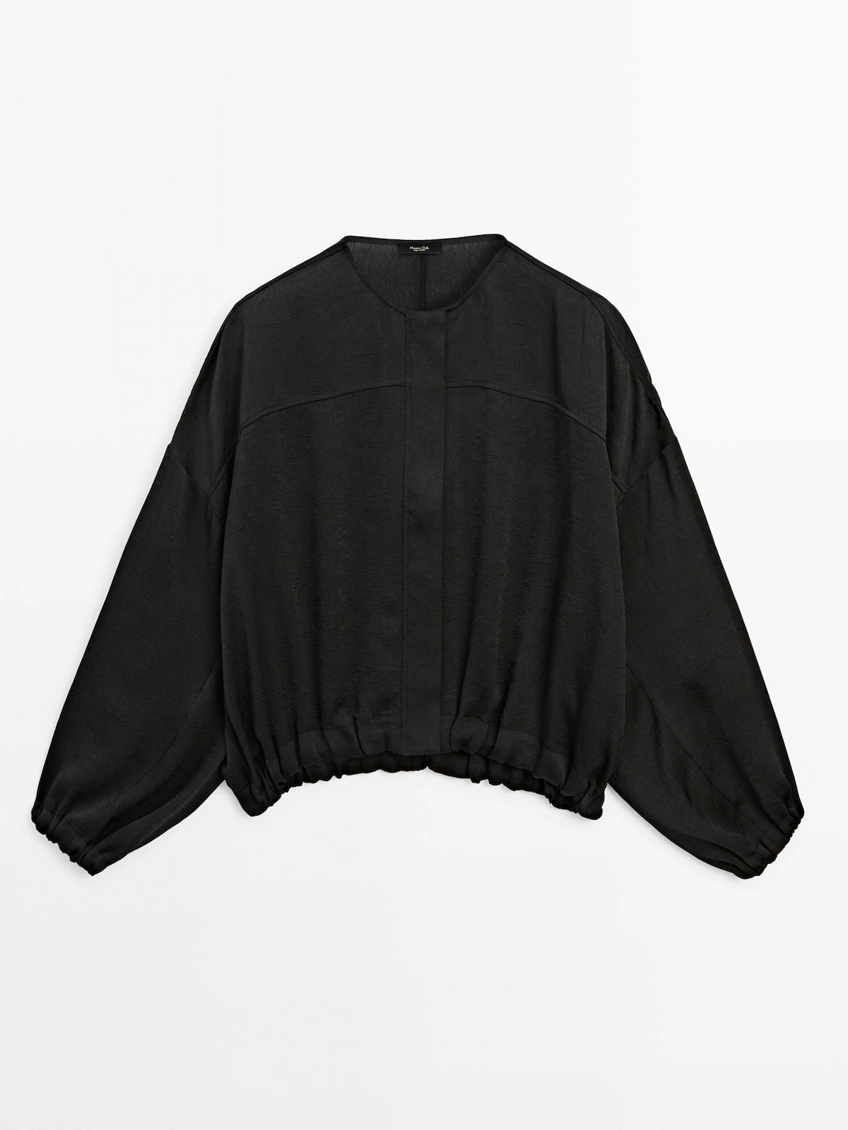Creased-effect blouse | Massimo Dutti UK