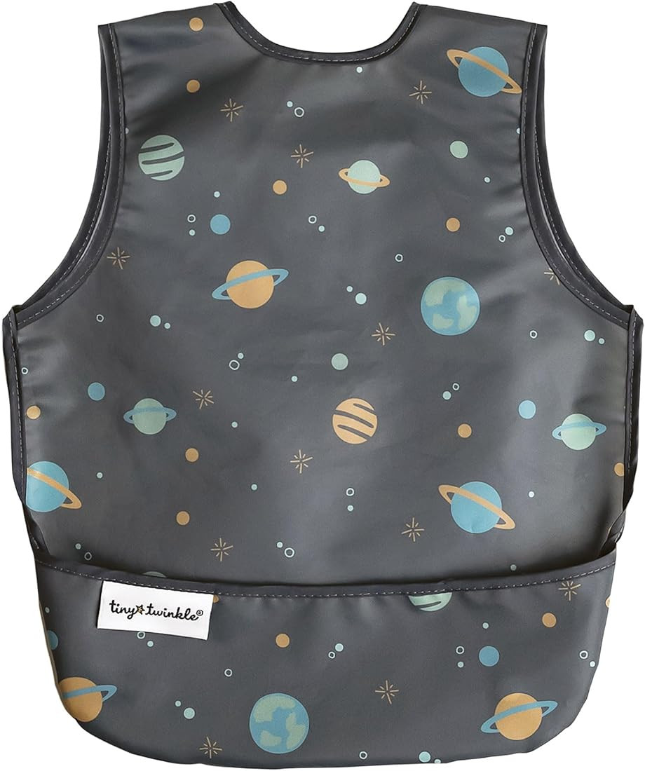 Tiny Twinkle Mess Proof Baby Bib - Waterproof Toddler and Baby Apron - Machine Washable - PFAS, P... | Amazon (US)